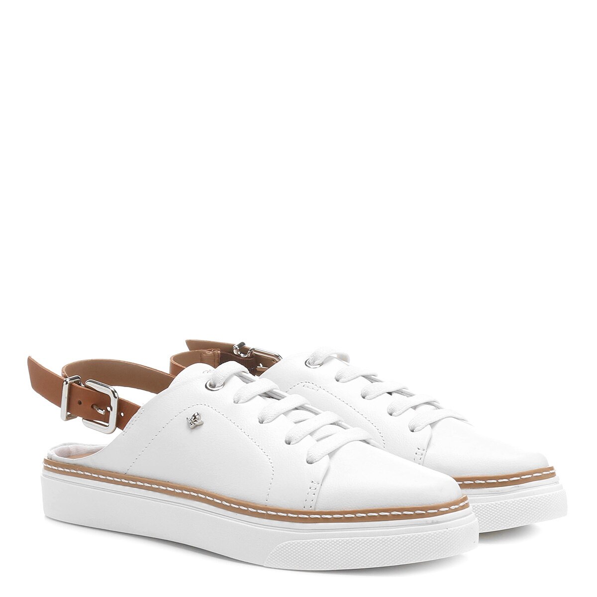 tenis mule cravo e canela